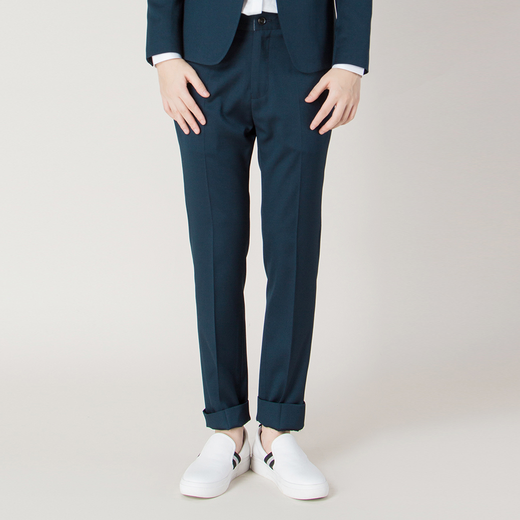 knighttom spring and autumn dress high waist straight trousers dark green casual pants loose trousers slim pencil pants