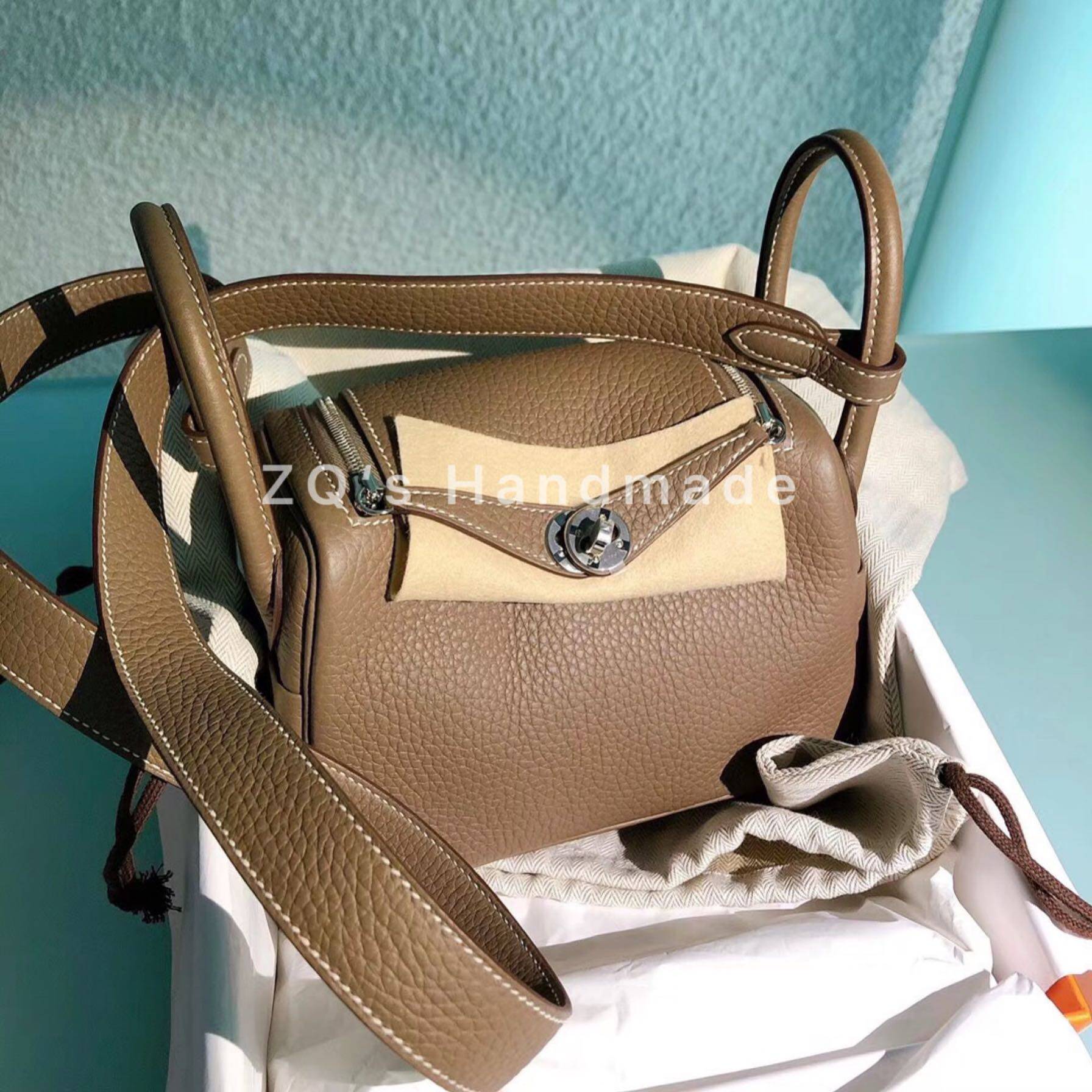 LD mini TC leather all handmade hand stitched shoulder crossbody handbag