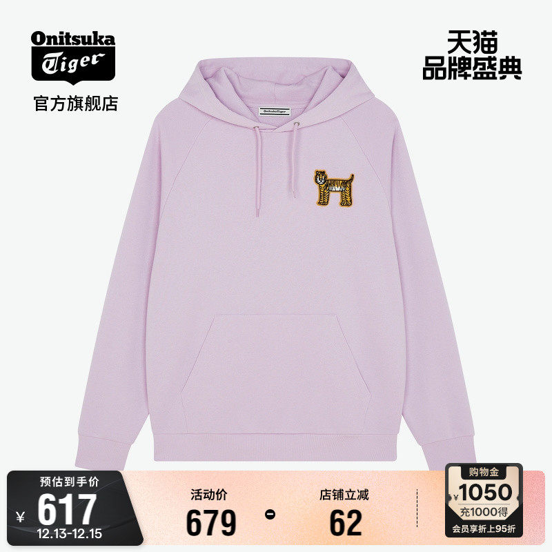 Onitsuka Tiger ghost Tsuka Tiger SWEAT HOODIE men's and women's spring sweater 2183A914