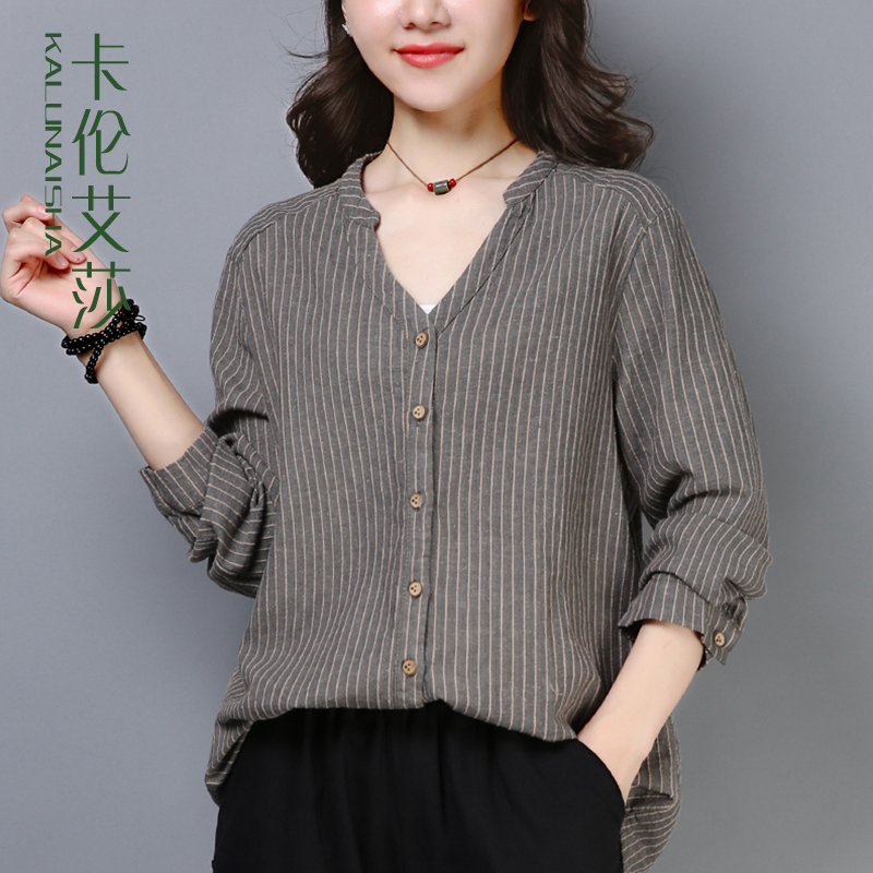Early autumn shirt woman 2022 Early spring new Euro small sub Early autumn Ocean Pilate 100 lap early autumn lightly cooked blouses