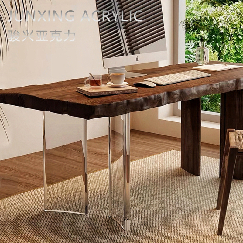 Xintao Imported Acrylic Design Luxury Table Legs, High-Transparency Arc-Shaped Desk Legs, Dining Table Legs, Tea Table Legs, Bar Counter Support Legs