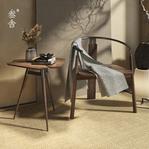 Three-house Nordic INS wind black walnuts solid wood modern minima small side several oak creative coffee table nightstand