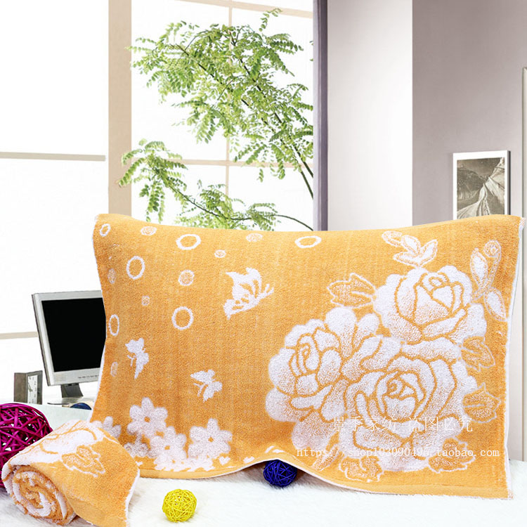 Khăn bông dày cặp đám cưới dành cho người lớn cotton đôi gối khăn bông hoạt hình dày mềm vỏ ga gối