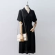 Váy nữ 2020 hè mới eo thon váy Pháp retro phù hợp với cổ áo khí chất dài đến đầu gối giữa váy - Sản phẩm HOT