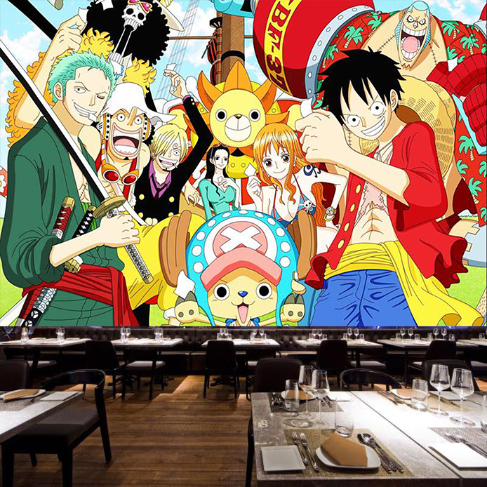 [USD 10.71] Netcafe Cartoon Pirate King Background Wallpaper Restaurant ...
