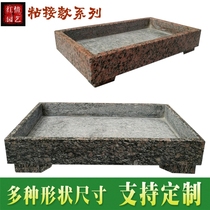 Sheshui stone basin marble rockery base rectangular bonsai basin custom absorbent stone tray extra large rockery Basin