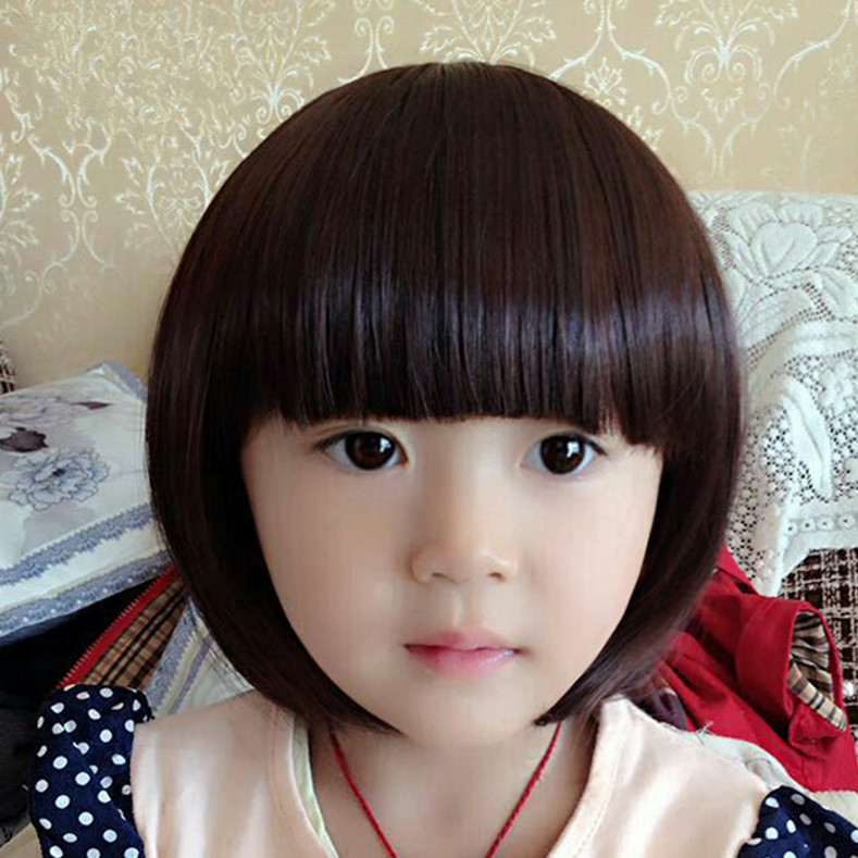 Wig Female Short Hair Baby Fashion Children Wig Child False Hair
