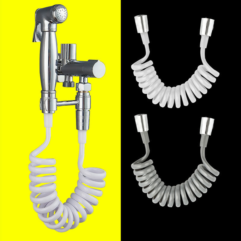 2 3 4 5 meters shower shower telescopic spring hose Women's washer spray gun inlet pipe Elastic pipe Telephone line pipe