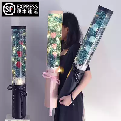 Rose Eternal Flower Birthday Valentine's Day Gift Gypsophila Dry Flower Bouquet