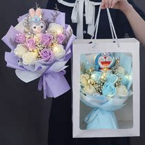 Creative star Dulu robot cat doll Starry Sky Star dry bouquet gift for little girl friend best friend child birthday