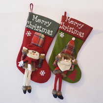 Santa Claus decoration small gift socks childrens gift bag jewelry kindergarten gift bag holiday scene layout