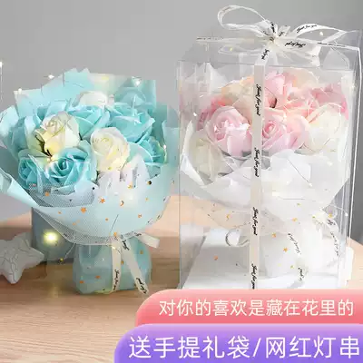 Korean graduation season dry flowers all over the Sky star Eternal Rose small bouquet ins birthday gift box for girlfriend