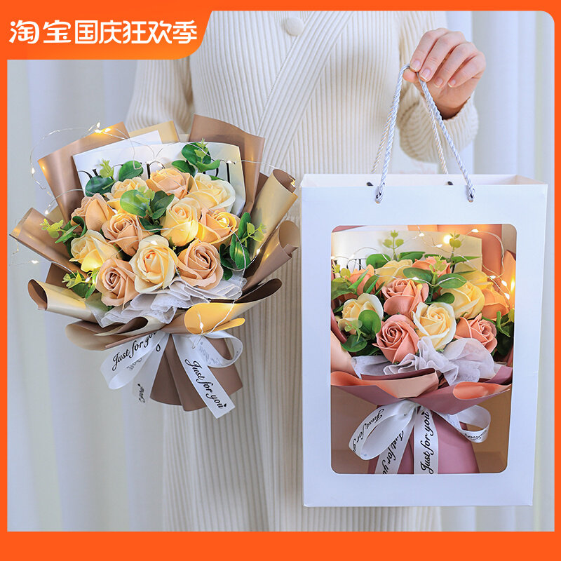 Creative Birthday Gift Sunflower Bouquet Natural Full of Star Rose Cornell Dried Flowers Cousins Send Girlfriend girlfriends-Taobao