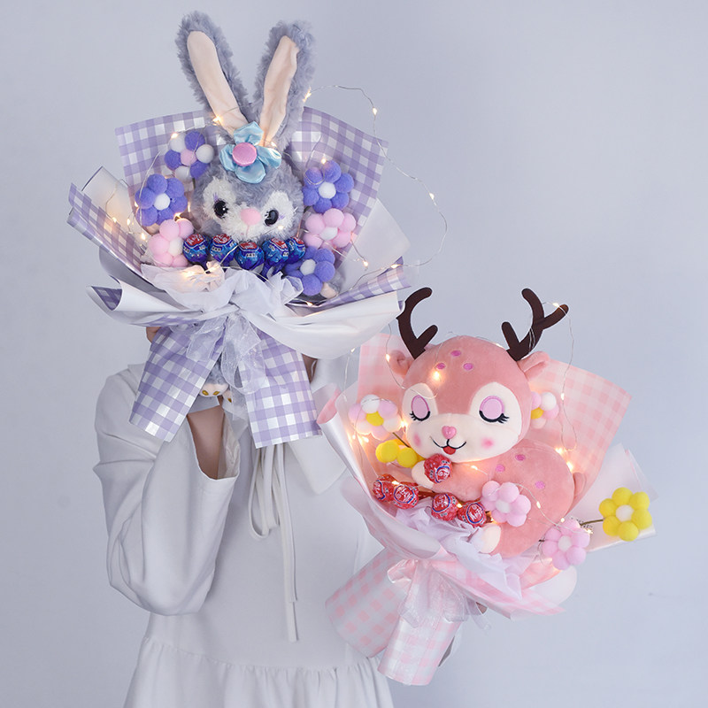 Doll creative soap Yunsheng bouquet to send girlfriend girlfriends Children's children Ceremony Sensation Birthday Gift Stick Candy-Taobao