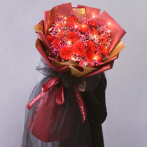 Carnation rose soap flower photo props starry sky dry bouquet birthday girlfriend Mothers Day gift