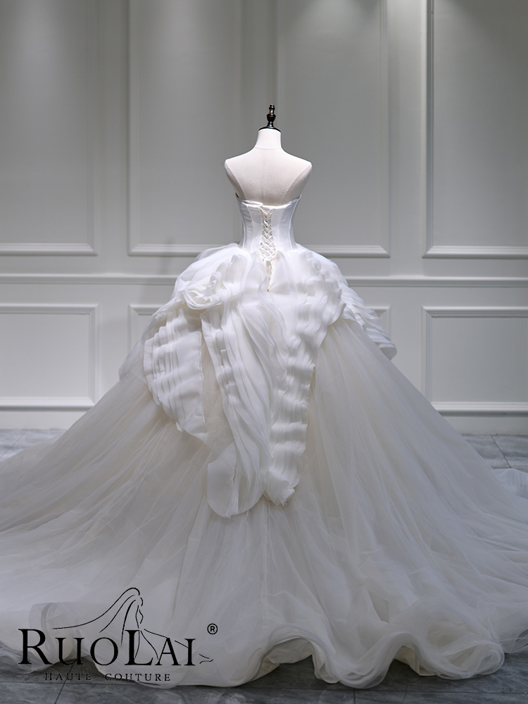 ruolai White tube top for bride, 2023 collection, suitable for teen, french style ruolai White tube top for bride, 2023 collection, suitable for teen, french style