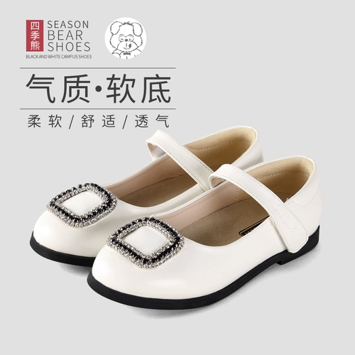 Обувь для кожаной обуви для принцессы, осенняя, из натуральной кожи, мягкая подошва, подходит для подростков