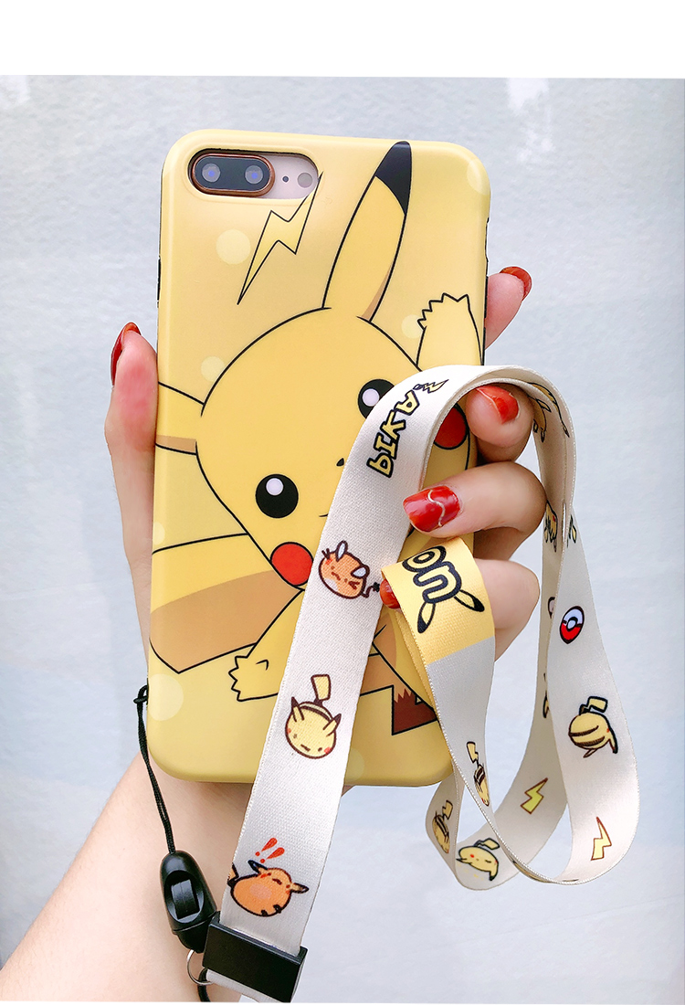 Bikachu dây điện thoại di động dây dài treo cổ vải mở rộng dây ngắn cổ tay chuỗi điện thoại di động Apple Huawei chìa khóa phổ quát - Phụ kiện điện thoại di động mua ốp điện thoại