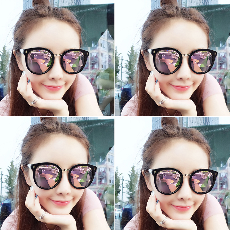 2022 new gm sunglasses women's trendy polarized sunglasses big face round face slimming glasses anti-UV sunscreen