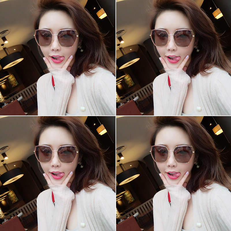 Sunglasses 2021 fashion new polarized network red street red face anti - UV sunglasses big face and the GM tide