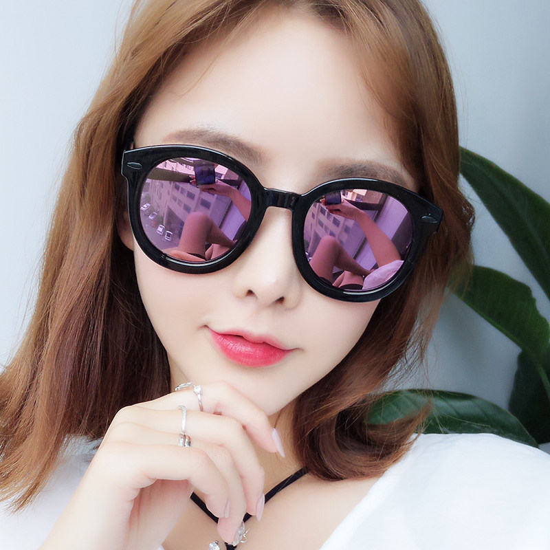 2022 New Han version of polarized sunglasses female round face sunglasses anti - UV star eyes