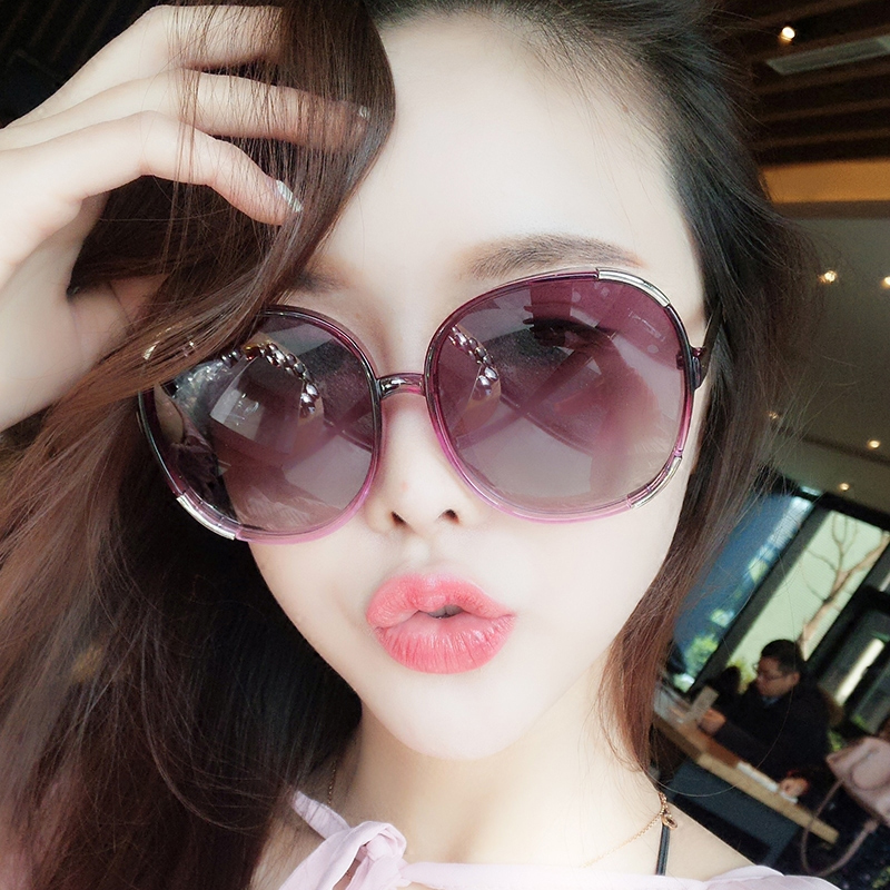 2021 new polarized sunglasses women's trendy large-frame sunglasses net red street shooting retro stars with the same round face glasses
