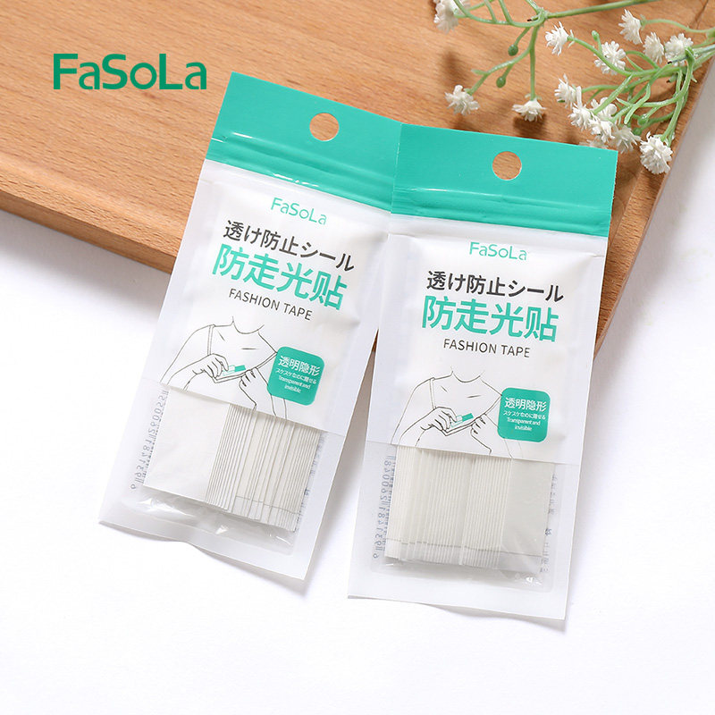 Japan's invisible anti-light stickers shirt skirt shoulder straps double-sided adhesive neckline clothes stickers universal clothing glue clothing film