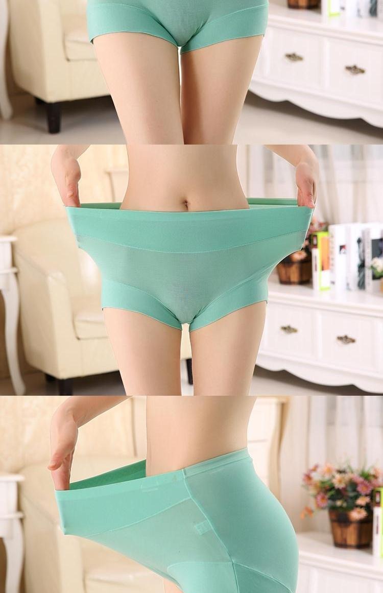 Ruizi Lai Shi mùa hè đồ lót nữ kích thước lớn cộng với phân bón để tăng quần lót tuổi trung niên quần short màu mẹ quan lot the thao