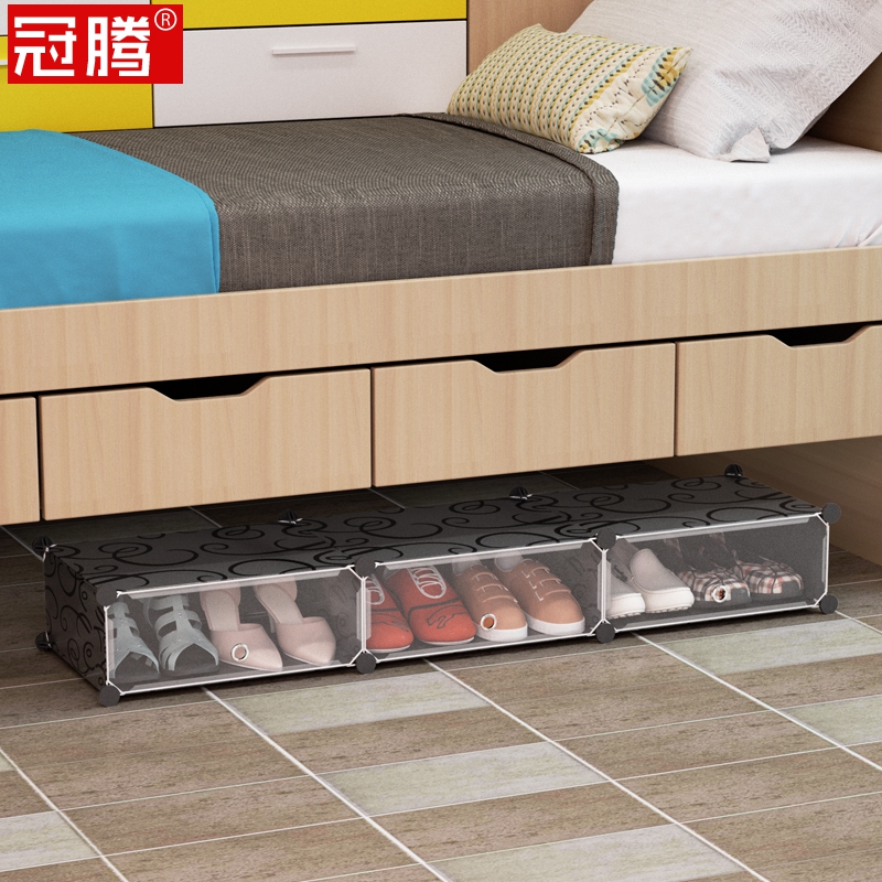 Shoes for shoes in bed soles contain artifacts on one floor of short and long dormitory beds in the provincial space small shoe cabinet