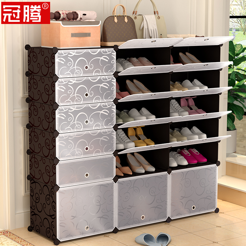 Large capacity simple shoe shelves household dust - proof bedroom with multi - floor 70cm long 2022 new shoe cabinet
