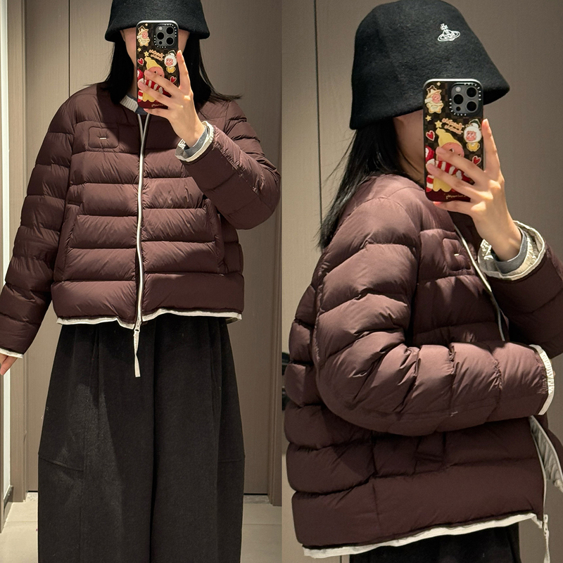 Physical Quality: Lightweight, Soft, and Thin Ribbed down Jacket for Women, Short Style, 90% White Duck Down, Simple Puffer Jacket, Loose Fit Coat Physical Quality: Lightweight, Soft, and Thin Ribbed down Jacket for Women, Short Style, 90% White Duck Down, Simple Puffer Jacket, Loose Fit Coat