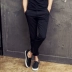 Mùa xuân và mùa thu thủy triều nam 9 điểm quần Slim Hàn bình thường quần Anh 9 điểm quần tây nam đơn giản phù hợp với đơn giản quần áo thể thao nam Quần
