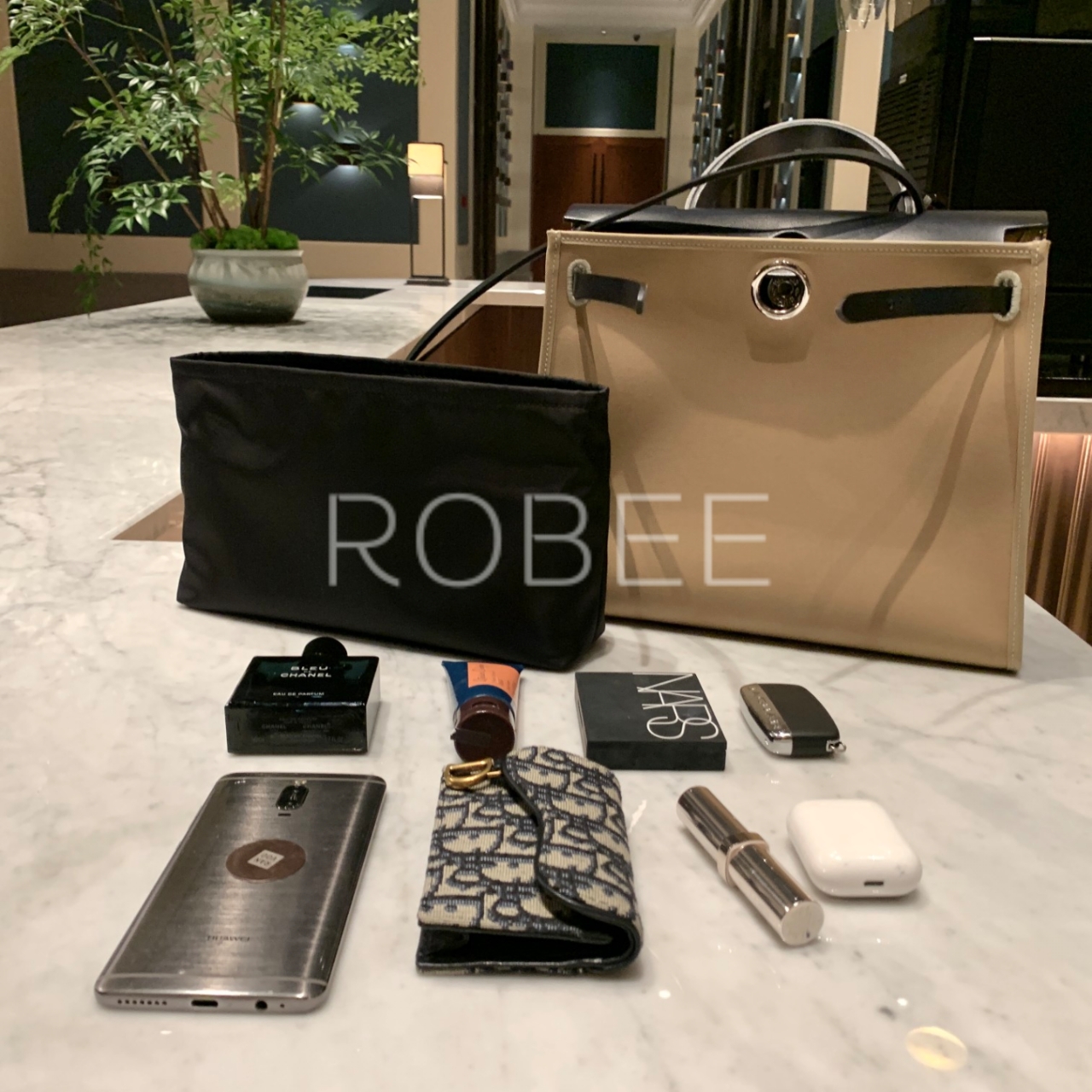 ROBEE is suitable for Hermes Herbag31 39 nylon liner bag storage and finishing bag in bag in bag