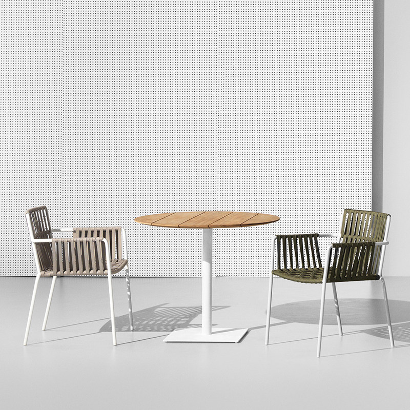 Modern minimalist outdoor Nordic courtyard outdoor garden leisure rattan chair three-piece set open-air balcony table and chair combination