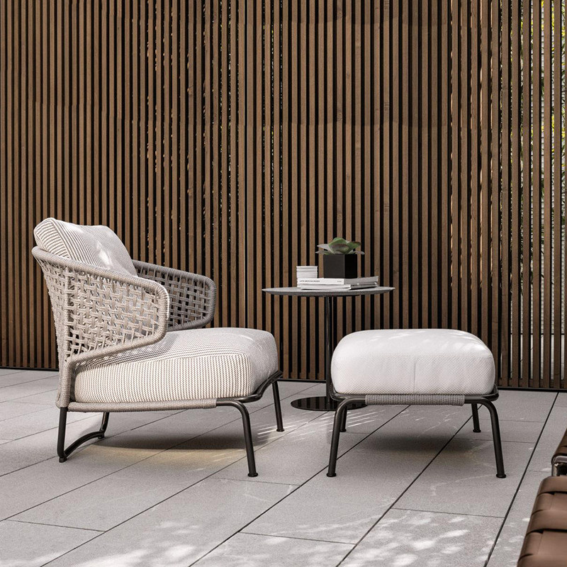 Outdoor rattan rattan chair combination furniture living room balcony leisure outdoor villa courtyard patio rattan sofa aluminum alloy