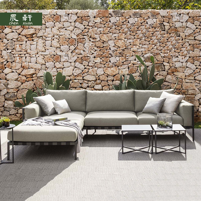 Quality Nordic Minimalist Vine-Knitted Balcony Patio Outdoor Garden Casual Outdoor Double Sofa Composition Guest Hall Furniture-Taobao