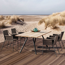 Outdoor Rattan table and chairs Composition Creative outdoor Courtyard Villa garden Balcony Leisure single rattan chair Three-five pieces