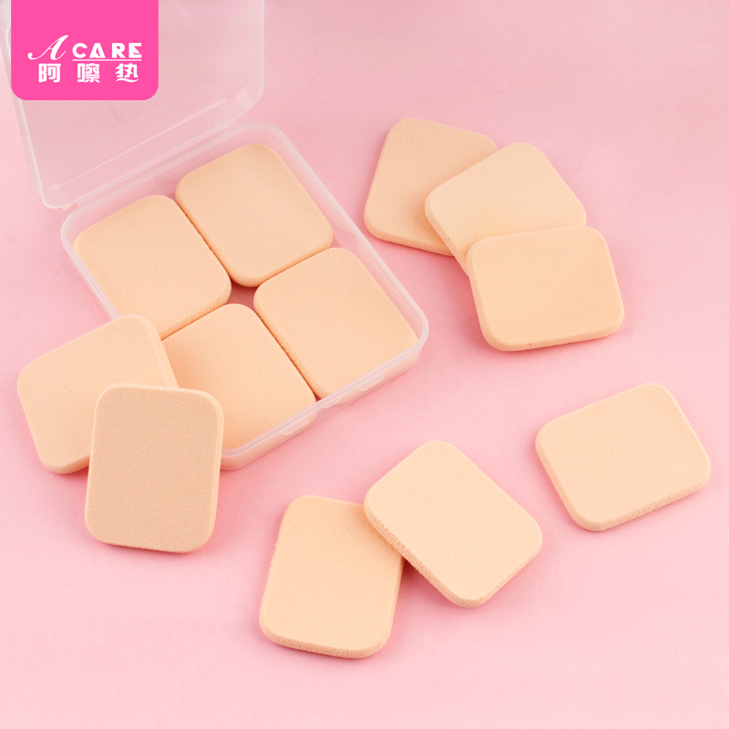 Powder puff dry and wet dual-use liquid foundation BB cream makeup remover makeup tool belt box round beauty sponge makeup do not eat powder