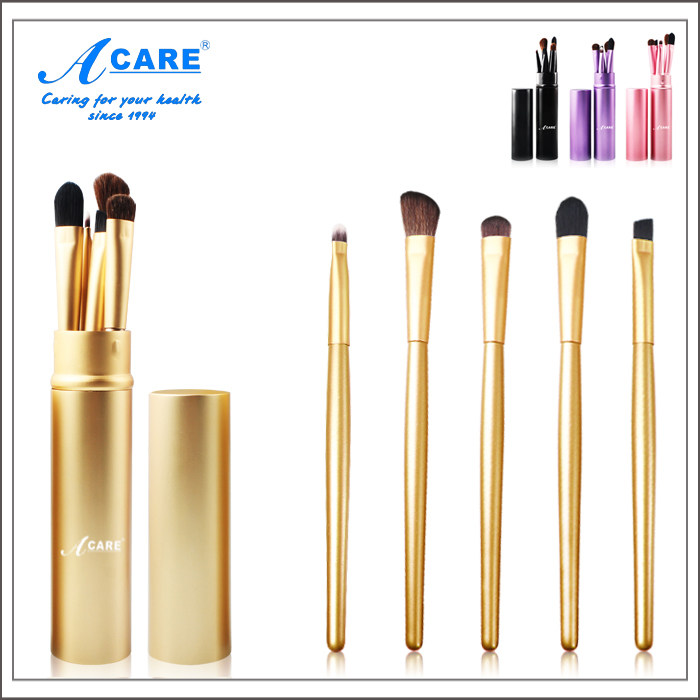 acare eye shadow brush 5-piece set portable makeup makeup brush tools full set makeup loose powder brush eyebrow brush lip brush