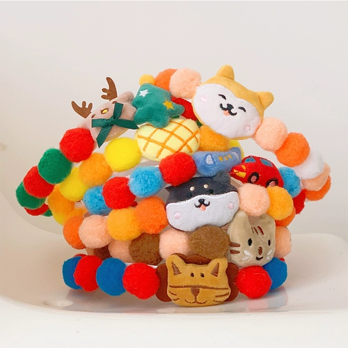 Хэллоуин Новый год рождественский весенний фестиваль мультфильм мяч Ball Cat Dog Pet Рождество Тедди Шиба Ину воротник с регулировкой