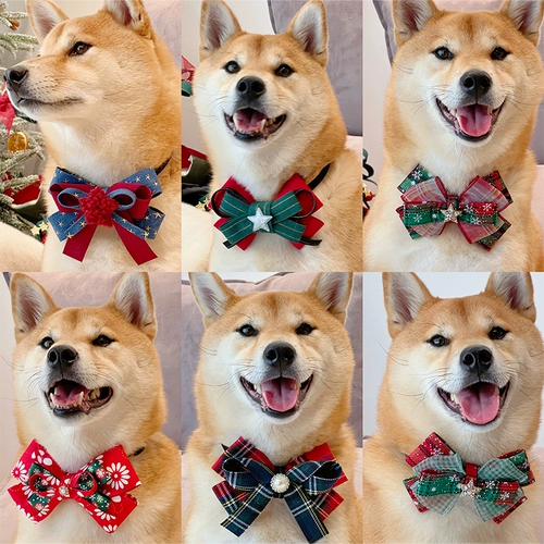 Рождественские собаки Pet Cat Shiba Inu French Corki Vips, маленькие и маленькие узлы для собак