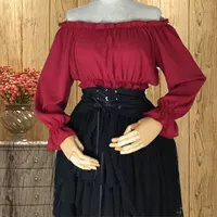 Шифоновый бордовый лонгслив