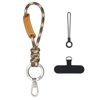 Mountain-Style Functional Titanium Original Color Phone Anti-Loss Lanyard Outdoor Camera Accessory Hand-Woven Multifunctional Earphone Holder