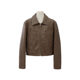Acme2024 ພາກຮຽນ spring lapel ໃຫມ່ກະເປົ໋າ double dividing line jacket ລົດຈັກ crisp ແລະ stylish ເສື້ອຫນັງ retro 30208