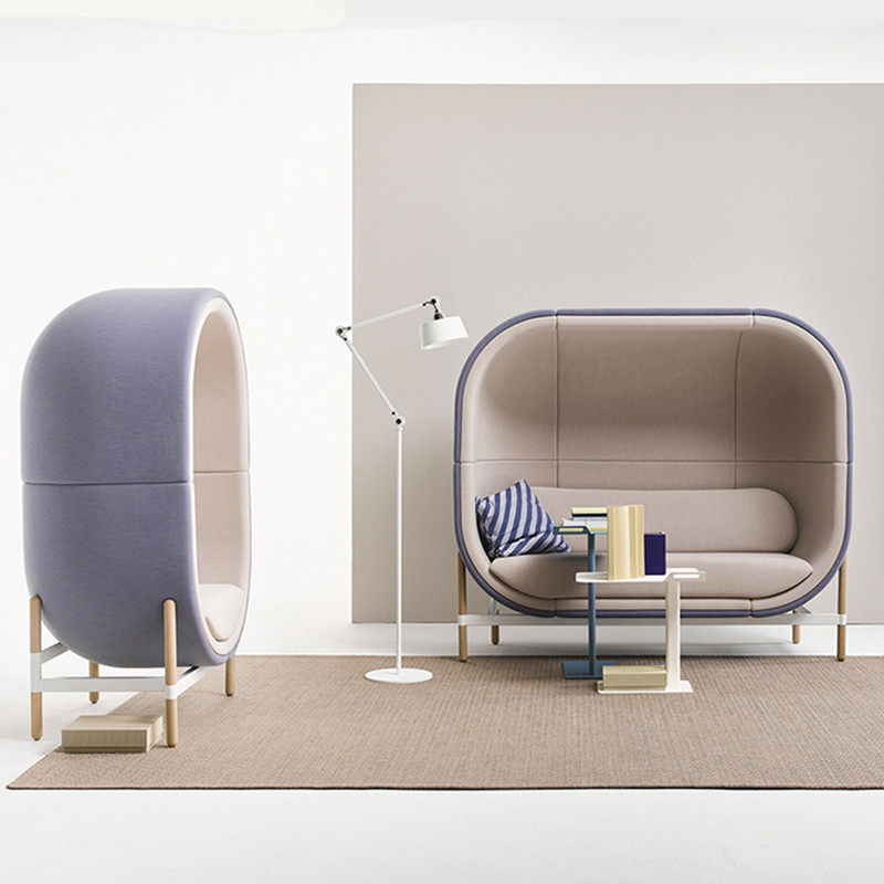 Creative Designer Glass Fiber Space Capsule Eggshell Sofa Backrest Semi-circle Private Space Art Casual Deck Chair