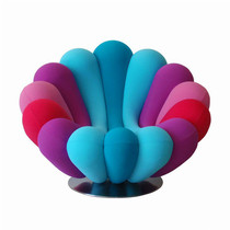Designer new art color leisure creative anemone single chair Nordic living room lazy rotating petal recliner
