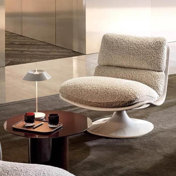 Italian Designer Minottii Lazy Sofa Chair Recliner Villa Model Room Italian-Style Swivel Leisure Chair