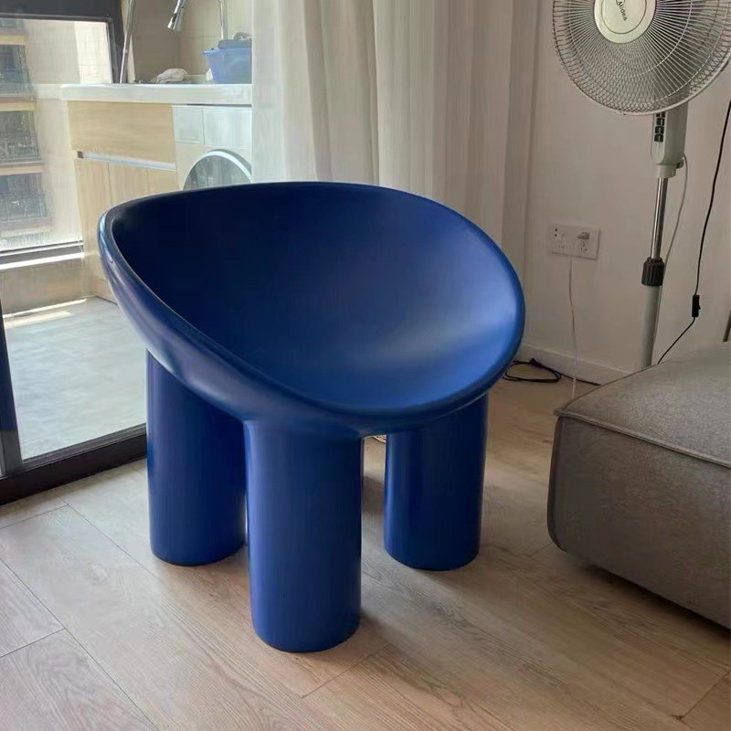 Italian Designer GRP Elephant Leg Chair Brief Creative Web Red Single Casual Chair Home Backrest Short Stool-Taobao