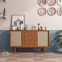 Nordic solid wood sideboard modern minimalist lockers living room porch pine dining room tea cabinet kitchen wine cabinet