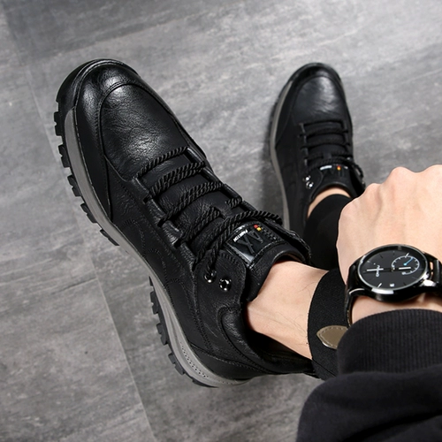 Зимняя обувь, утепленные удерживающие тепло нескользящие высокие туфли для кожаной обуви, коллекция 2023